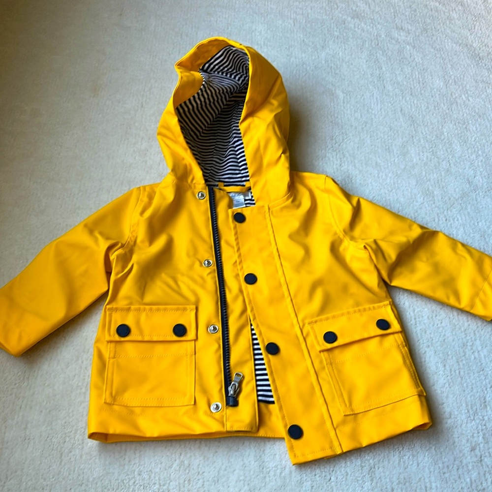 Brand new Ralph Lauren baby yellow rain slicker coat size 12m